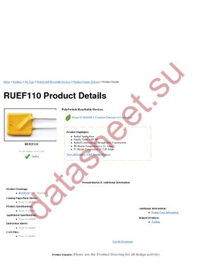 RUEF110 datasheet  